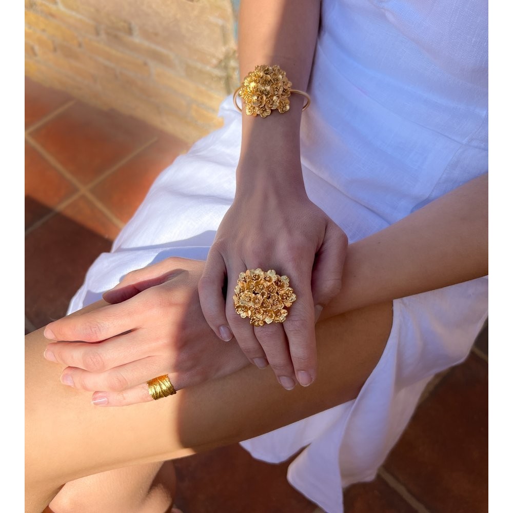 Ianthe Ring statement,  24K Gold plated  