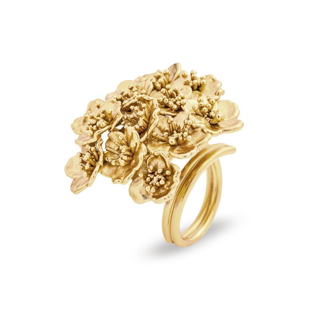 Ianthe Ring statement,  24K Gold plated  