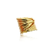 Simplicity Ring statement, with wide base, 24K Gold vermeil on sterling silver  