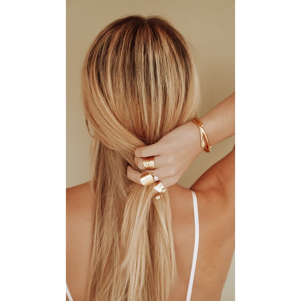 Simplicity Ring statement, with wide base, 24K Gold vermeil on sterling silver  