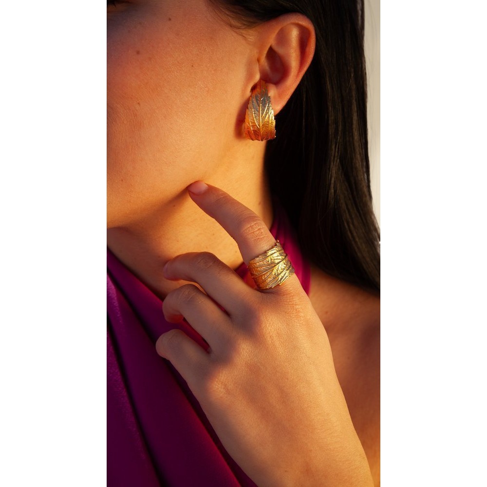 Simplicity Ring statement, with wide base, 24K Gold vermeil on sterling silver  