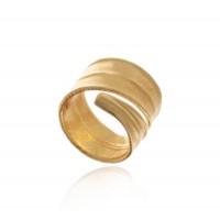 Milos Ring geometric,  24K Gold vermeil on sterling silver  