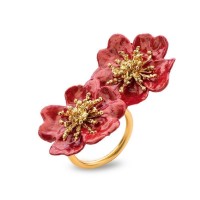 Bella Rose Ring statement,  24K Gold vermeil on sterling silver  