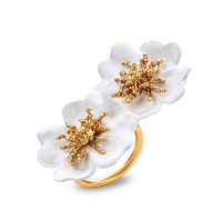 Bella Rose Ring statement,  24K Gold vermeil on sterling silver  