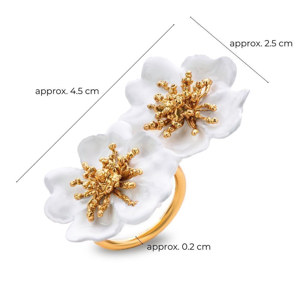 Bella Rose Ring statement,  24K Gold vermeil on sterling silver  