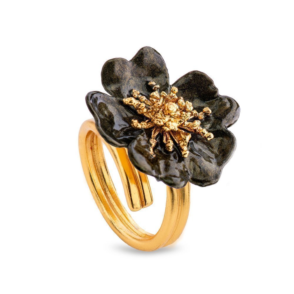 Rose Ring   24K Gold vermeil on sterling silver  
