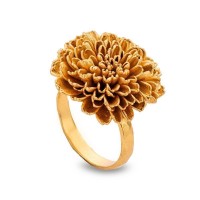 Crysanthe Chrysanthemum Ring   24K Gold plated  
