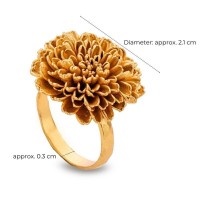 Crysanthe Chrysanthemum Ring   24K Gold plated  