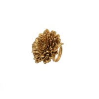 Crysanthe Chrysanthemum Ring statement,  24K Gold plated  
