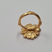 Ismini Daisy Ring  with narrow twig base, 24K Gold vermeil on sterling silver  