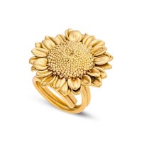 Ianthe Daisy Ring statement,  24K Gold plated  