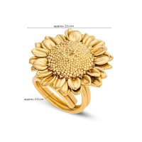 Ianthe Daisy Ring statement,  24K Gold plated  