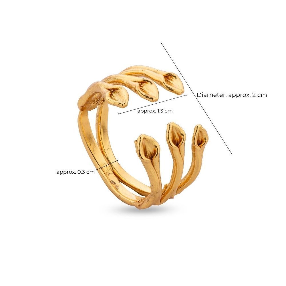 Heliostalida Ring geometric,  24K Gold vermeil on sterling silver  