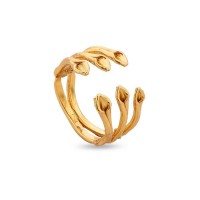 Heliostalida Ring geometric,  24K Gold vermeil on sterling silver  