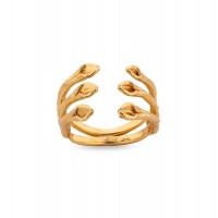 Heliostalida Ring geometric,  24K Gold vermeil on sterling silver  