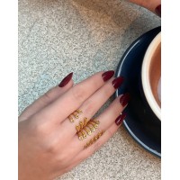 Heliostalida Ring geometric,  24K Gold vermeil on sterling silver  