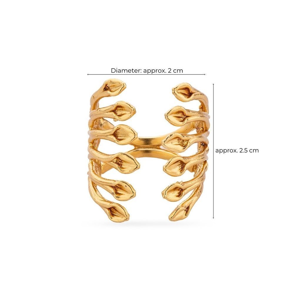 Heliostalida Ring geometric, statement,  24K Gold vermeil on sterling silver  