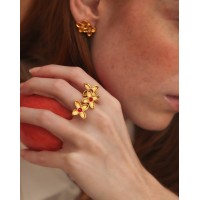 Artemis Ring statement,  24K Gold vermeil on sterling silver  