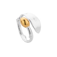 Athena Olive Ring   24K Gold and sterling silver  