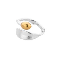 Athena Olive Ring   24K Gold and sterling silver  