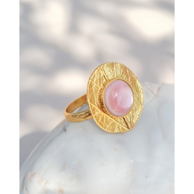 Echo Ring geometric,  24K Gold vermeil on sterling silver  