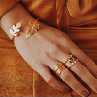 Agape Ring geometric, with wide base,  24K Gold vermeil on sterling silver Jet Swarovski. 