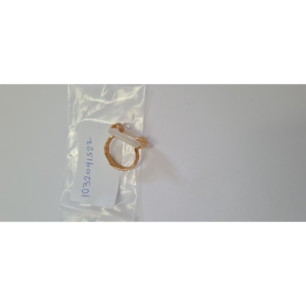 Alke Ring geometric, statement,  24K Gold vermeil on sterling silver Mop 