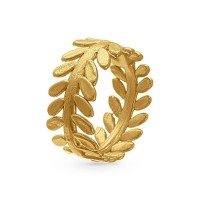 Alkisti Ring  with wide base, 24K Gold vermeil on sterling silver  
