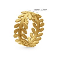 Alkisti Ring  with wide base, 24K Gold vermeil on sterling silver  