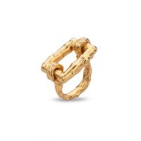 Alke Ring geometric, statement,  24K Gold vermeil on sterling silver  