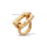 Alke Ring geometric, statement,  24K Gold vermeil on sterling silver  