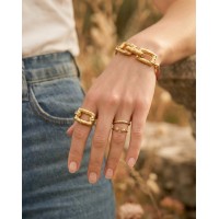Alke Ring geometric, statement,  24K Gold vermeil on sterling silver  