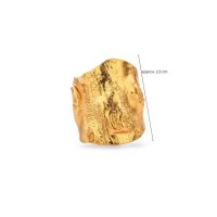 Selene Ring geometric, statement, with wide base, 24K Gold vermeil on sterling silver  