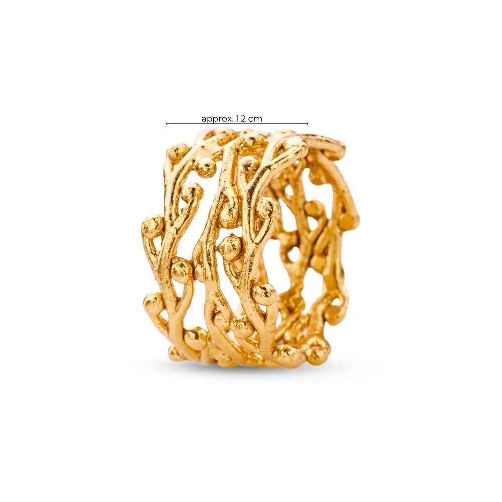 Chloe Ring statement, with wide base, 24K Gold vermeil on sterling silver  