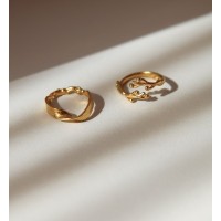 Medea Ring geometric,  24K Gold vermeil on sterling silver  