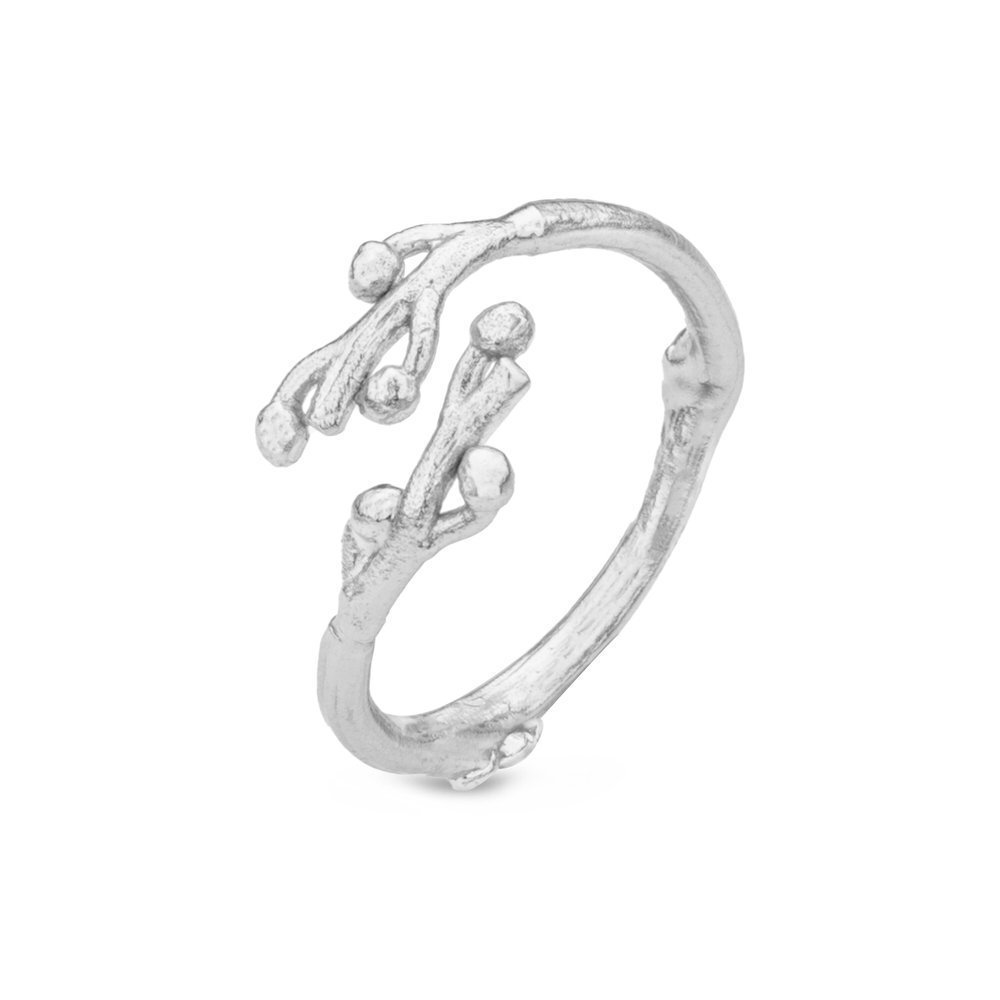 Miniature Ring mini with narrow twig base, Sterling silver  