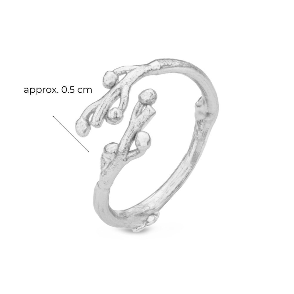 Miniature Ring mini with narrow twig base, Sterling silver  