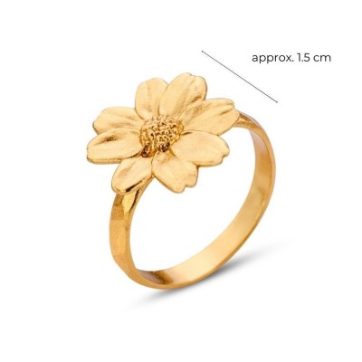 Polytimo Daisy Ring   24K Gold vermeil on sterling silver  