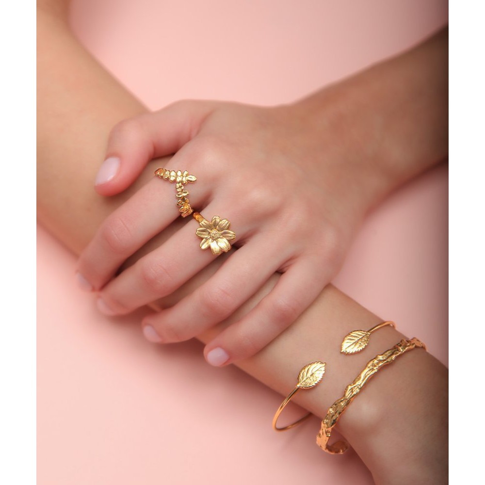 Polytimo Daisy Ring   24K Gold vermeil on sterling silver  