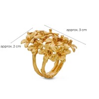 Persephone Ring statement, V-shaped base, with wide base, 24K Gold vermeil on sterling silver  