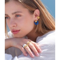 Lotida Holly tree Ring geometric, statement,  24K Gold vermeil on sterling silver  