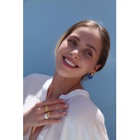 Lotida Holly tree Ring geometric, statement,  24K Gold vermeil on sterling silver  