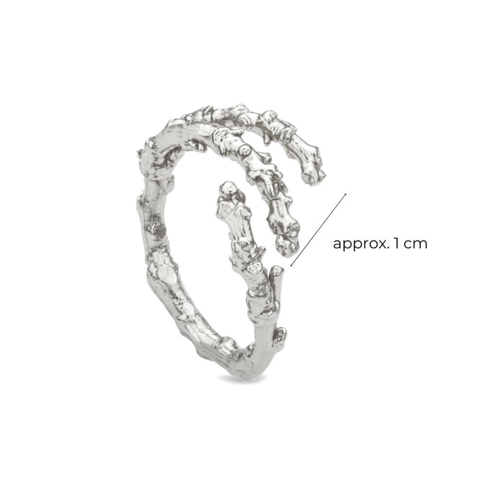 Sikinos Ring  with narrow twig base, Sterling silver  