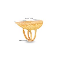 Moonlight Ring geometric, statement, V-shaped base, 24K Gold vermeil on sterling silver  