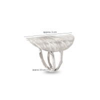 Moonlight Ring geometric, statement, V-shaped base, Sterling silver  