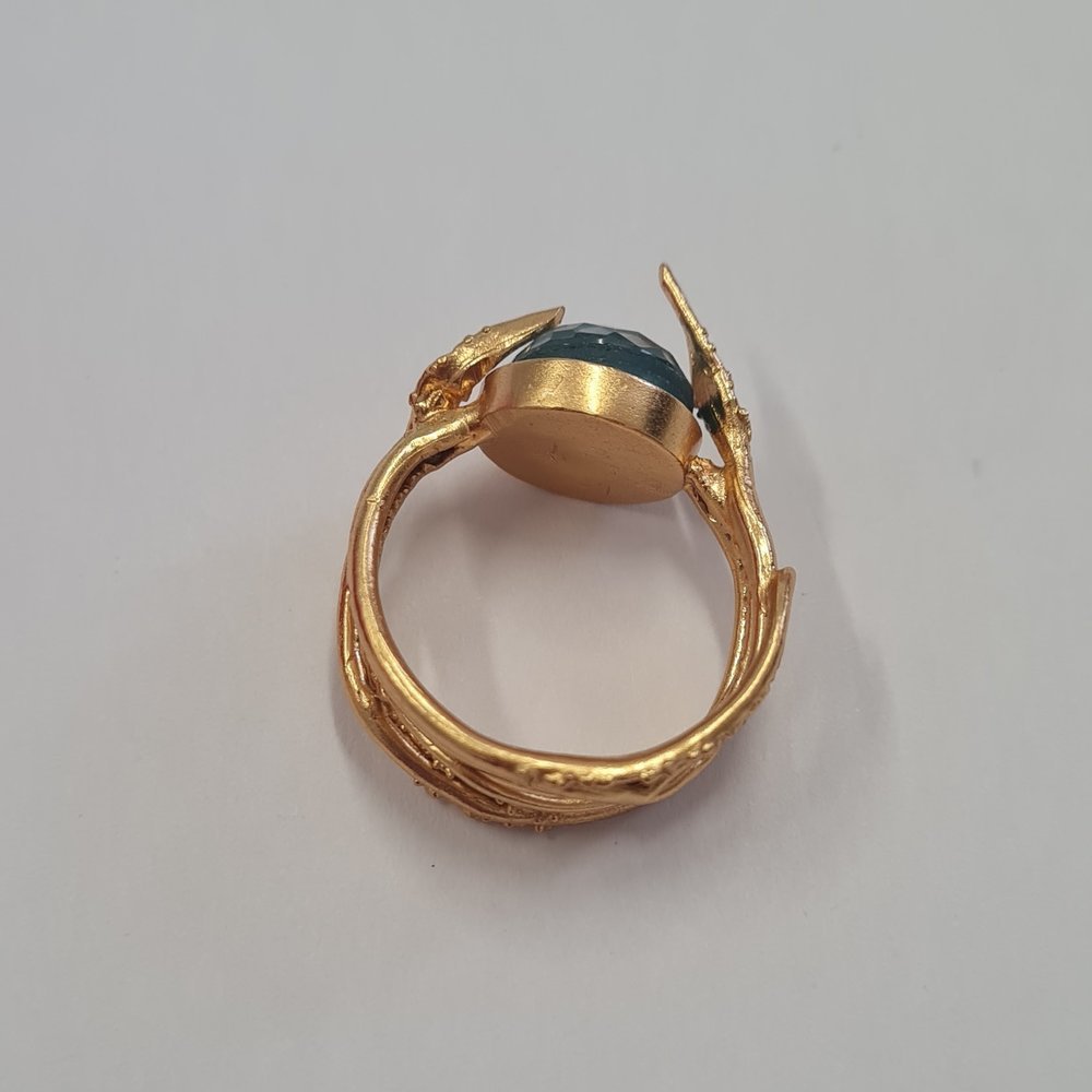 Kerasia Ring statement,  24K Gold vermeil on sterling silver  