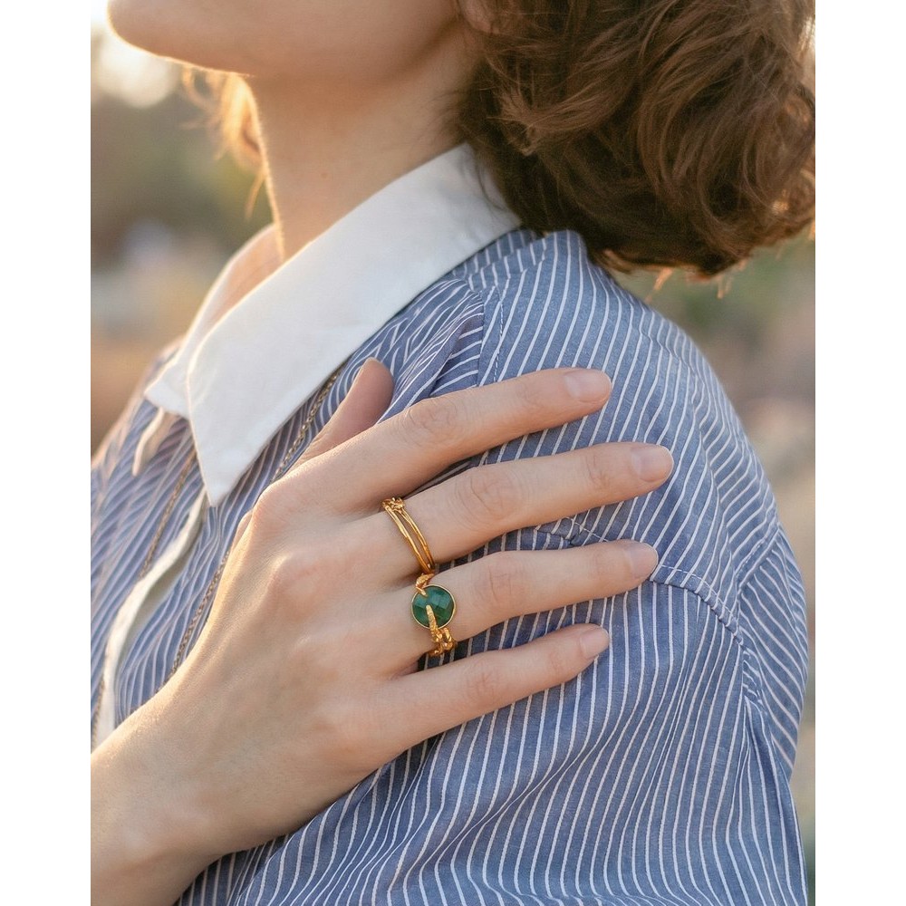 Kerasia Ring statement,  24K Gold vermeil on sterling silver  