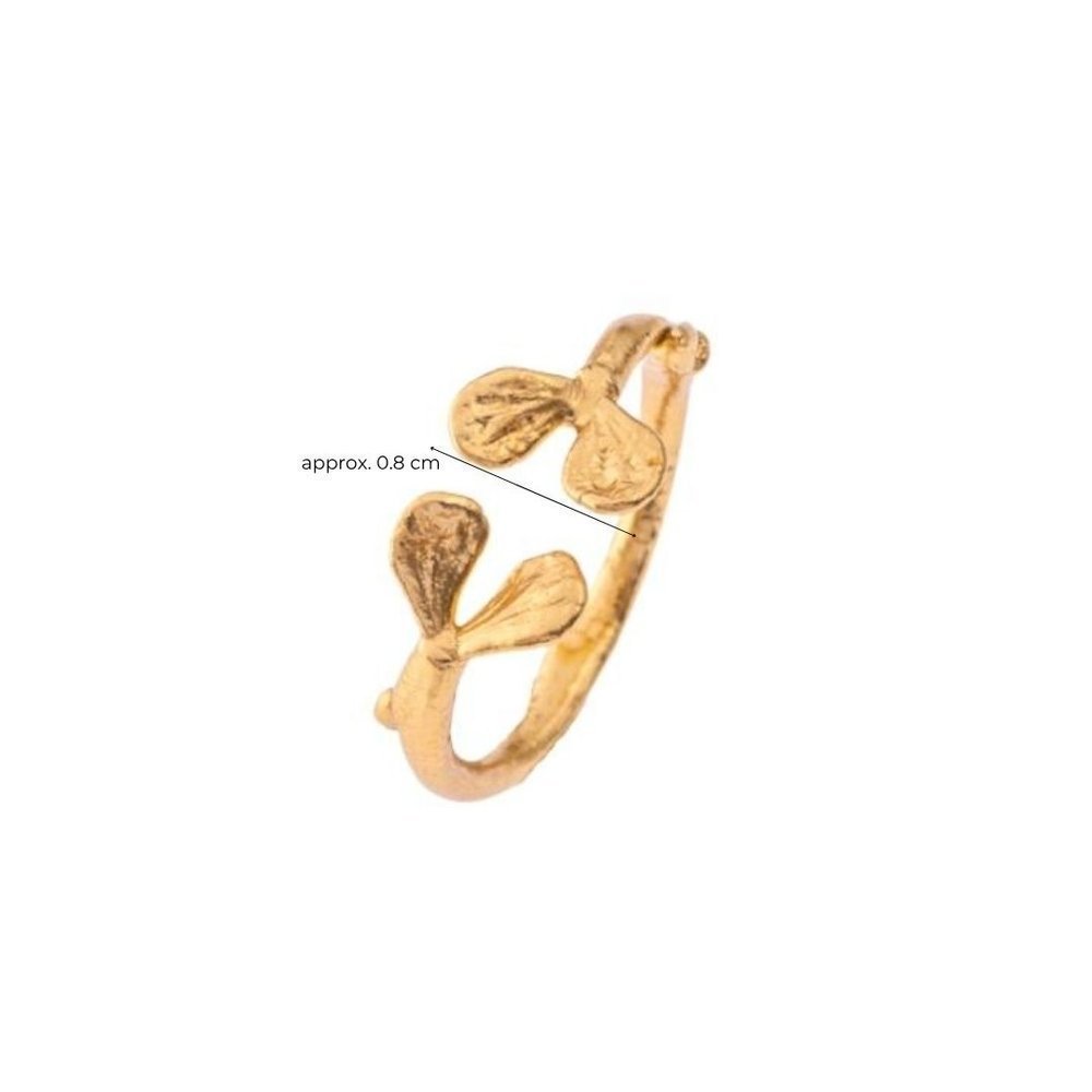 Pnoe Ring mini with narrow twig base, 24K Gold vermeil on sterling silver  