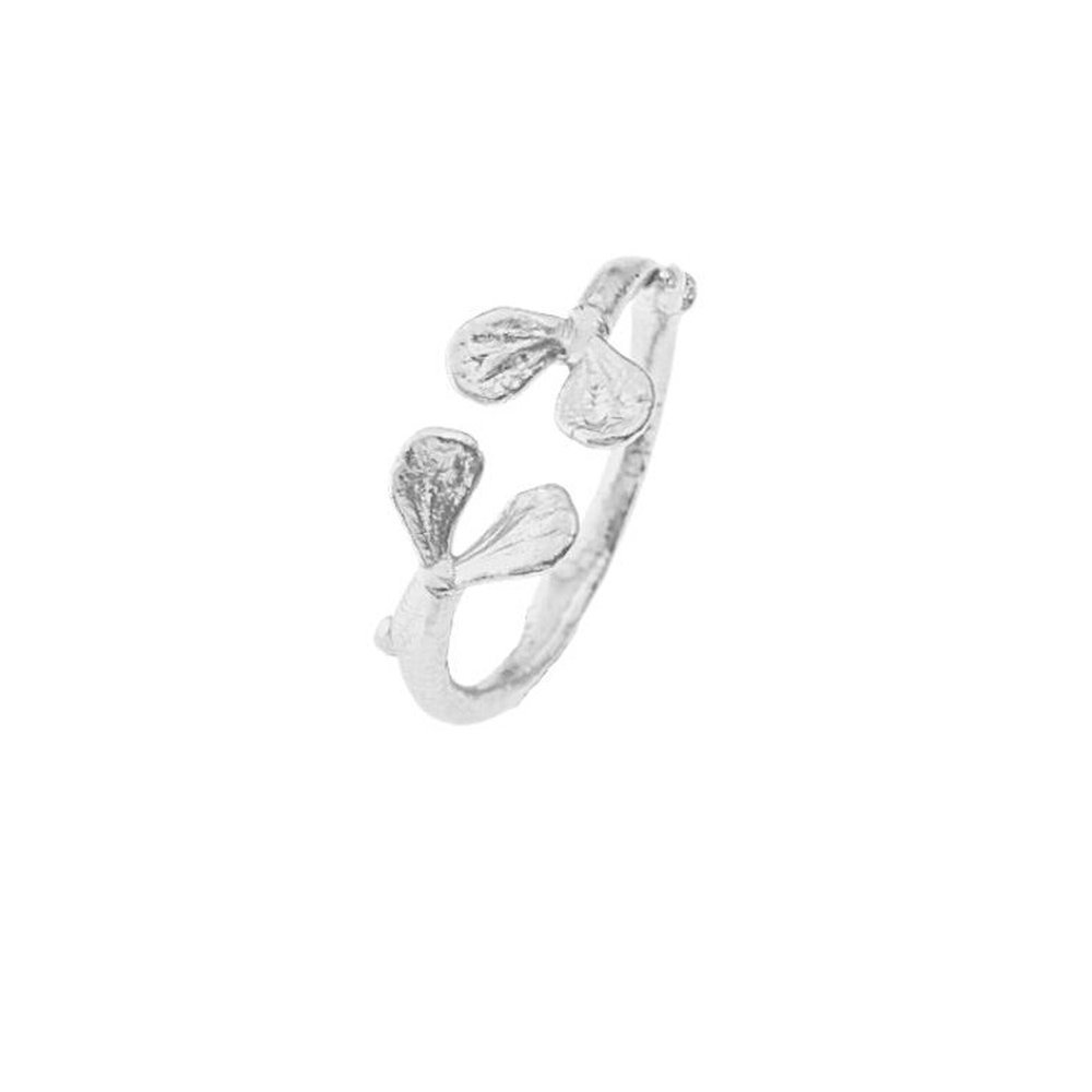 Pnoe Ring mini with narrow twig base, Sterling silver  