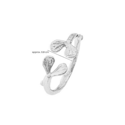 Pnoe Ring mini with narrow twig base, Sterling silver  